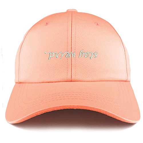 Trendy Apparel Shop Stay Weird Embroidered Structured Satin Adjustable Cap
