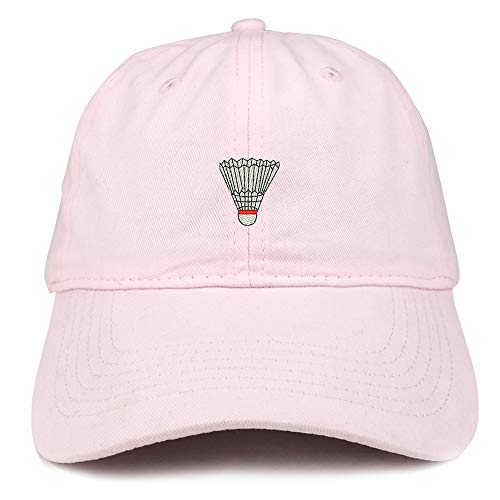 Trendy Apparel Shop Badminton Shuttlecock Soft Crown 100% Brushed Cotton Cap