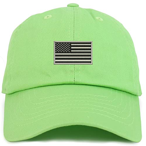 Trendy Apparel Shop Youth Sized Grey American Flag Embroidered Adjustable Unstructured Baseball Cap