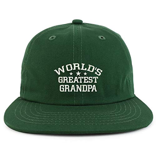 Trendy Apparel Shop World's Greatest Grandpa Low Profile Cotton Snapback Cap