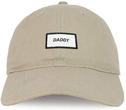 Trendy Apparel Shop Daddy Woven Patch Embroidered Cotton Dad Hat