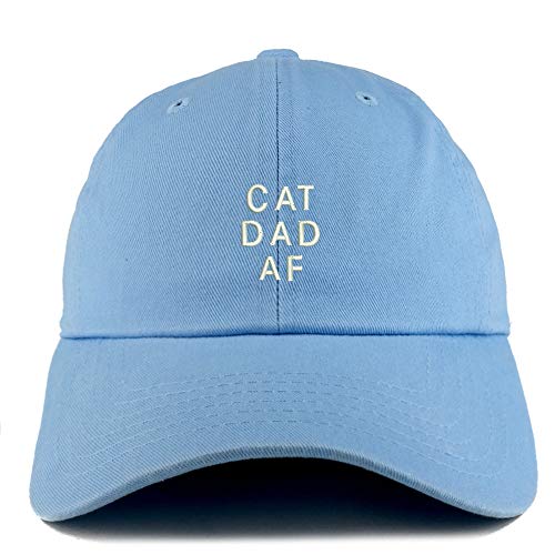 Trendy Apparel Shop Cat Dad AF Solid Adjustable Unstructured Dad Hat