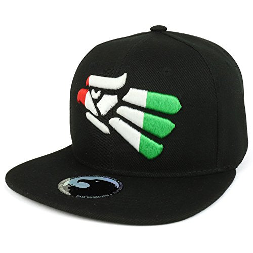 Trendy Apparel Shop Mexican Cara Cara Eagle 3D Embroidered Flatbill Snapback Cap