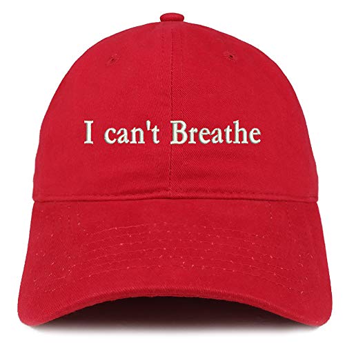 Trendy Apparel Shop I Can't Breathe Embroidered Soft Crown Cotton Cap