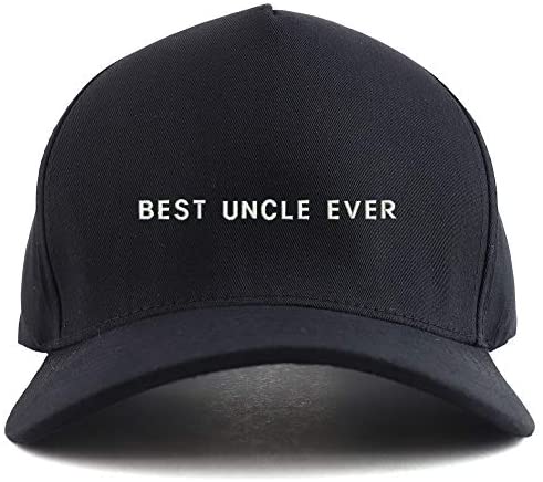 Trendy Apparel Shop Best Uncle Ever Embroidered Oversized 5 Panel XXL Baseball Cap