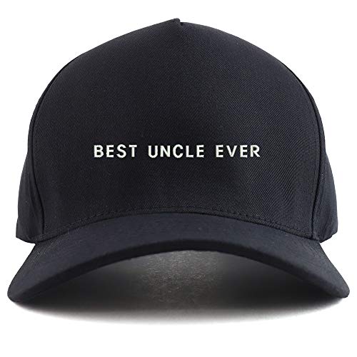 Trendy Apparel Shop Best Uncle Ever Embroidered Oversized 5 Panel XXL Baseball Cap