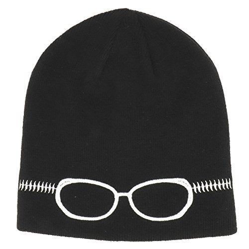Trendy Apparel Shop Goggles Glasses Embroidered Winter Beanie Hat