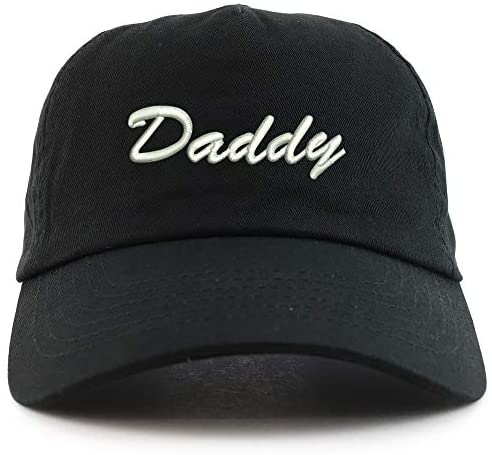 Trendy Apparel Shop Daddy Script Embroidered 5 Panel Unstructured Soft Crown Baseball Cap