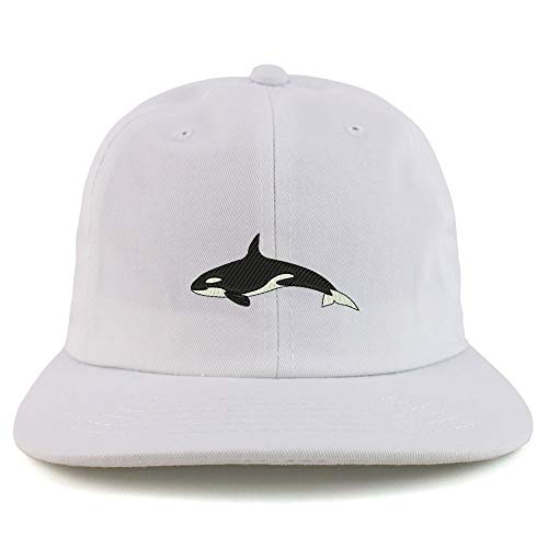Trendy Apparel Shop Orca Killer Whale Embroidered Low Profile Snapback Cap