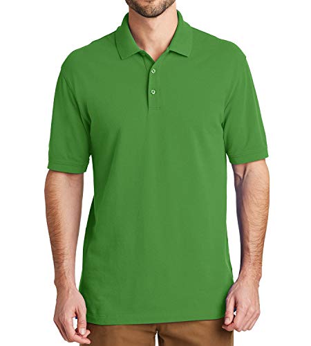 Trendy Apparel Shop Cotton Modern Fit Shrink and Wrinkle Resistant Soft Smooth Durable Men's Polo Big and Tall Shirt