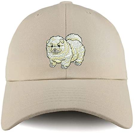 Trendy Apparel Shop Chow Chow Dog Embroidered Low Profile Soft Cotton Dad Hat Cap