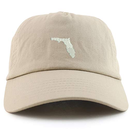Trendy Apparel Shop Florida State Embroidered 5 Panel Unstructured Soft Crown Baseball Cap