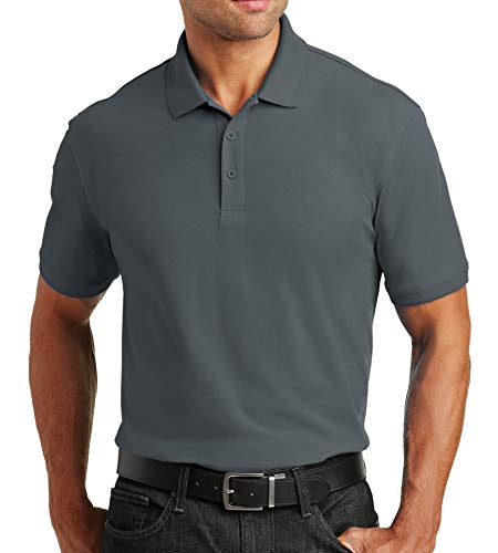 Trendy Apparel Shop Comfortable Traditional Fit Durable Poly Blend Men's Polo Big and Tall Shirt