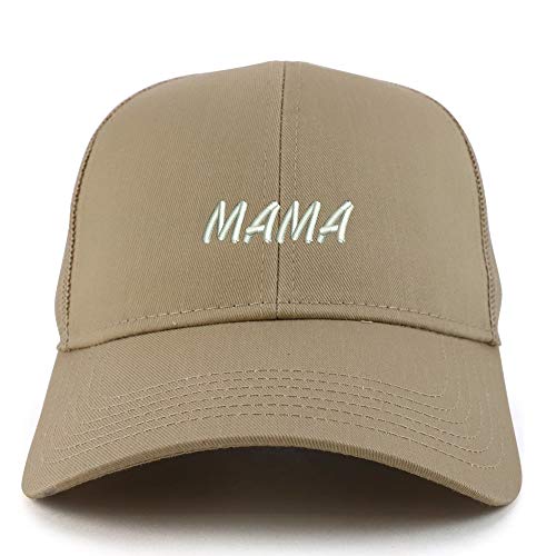 Trendy Apparel Shop Mama Embroidered Structured High Profile Trucker Cap