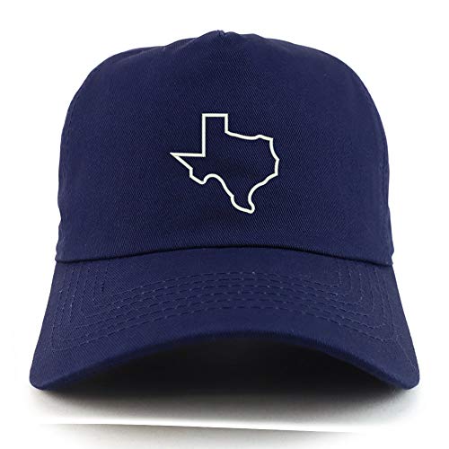 Trendy Apparel Shop Texas State Outline Unstructured 5 Panel Dad Baseball Cap