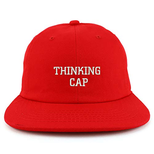 Trendy Apparel Shop Thinking Cap Washed Embroidered Low Profile Snapback Cap