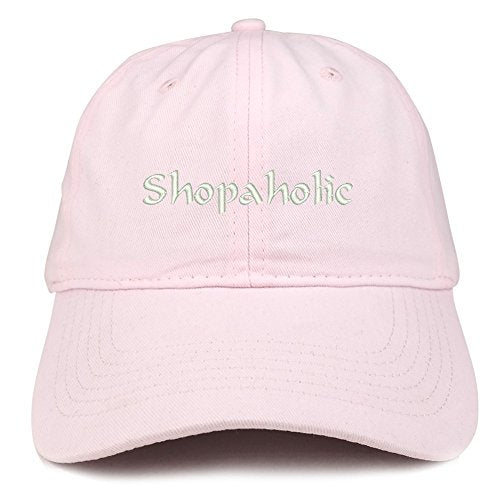 Trendy Apparel Shop Shopaholic Embroidered Low Profile Brushed Cotton Cap