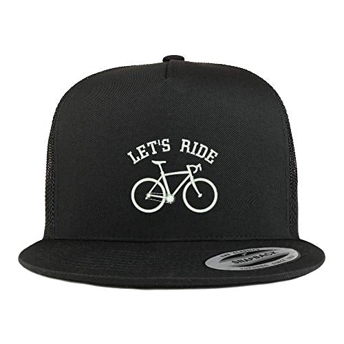 Trendy Apparel Shop Let's Ride Embroidered 5 Panel Flatbill Mesh Cap