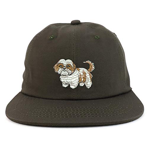 Trendy Apparel Shop Shih Tzu Embroidered Embroidered Low Profile Snapback Cap