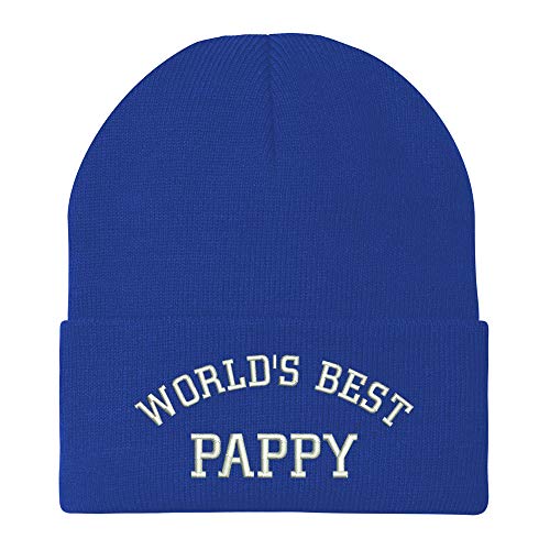 Trendy Apparel Shop World's Best Pappy Embroidered Winter Long Cuff Beanie