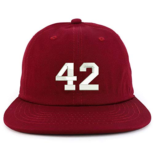 Trendy Apparel Shop Number 42 Collegiate Varsity Font Low Profile Snapback Cap