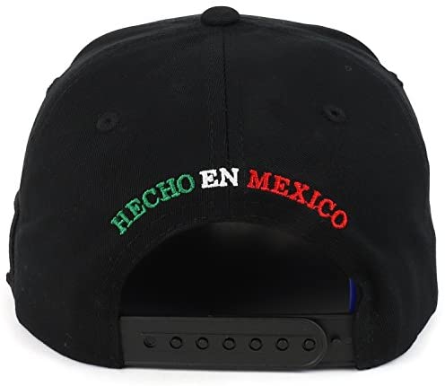 Trendy Apparel Shop Hecho En Mexico 3D Embroidered Flatbill Cotton Snapback Cap