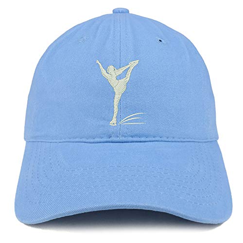 Trendy Apparel Shop Figure Skater Embroidered Soft Crown 100% Brushed Cotton Cap