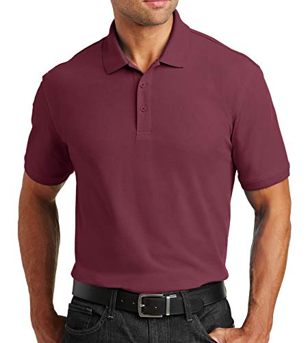 Trendy Apparel Shop Comfortable Traditional Fit Durable Poly Blend Men's Polo Big and Tall Shirt