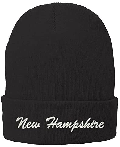 Trendy Apparel Shop New Hampshire Embroidered Winter Folded Long Beanie