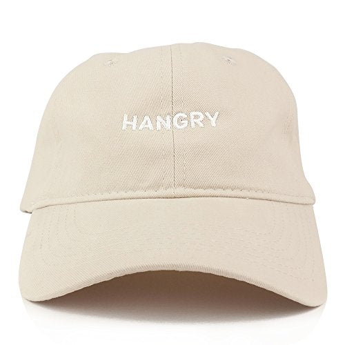 Trendy Apparel Shop Hangry Embroidered 100% Cotton Adjustable Cap