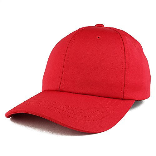 Trendy Apparel Shop Plain Solid Satin Structured Adjustable Baseball Cap