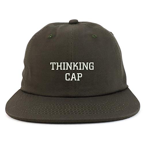 Trendy Apparel Shop Thinking Cap Washed Embroidered Low Profile Snapback Cap