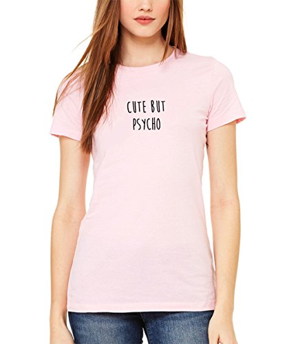 Trendy Apparel Shop Cute But Psycho Printed Women Premium Slim Fit Cotton T-Shirt