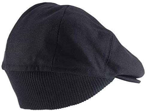 Trendy Apparel Shop Men's Wool Blend Elastic Ribbed Ear Flap Ivy Cap