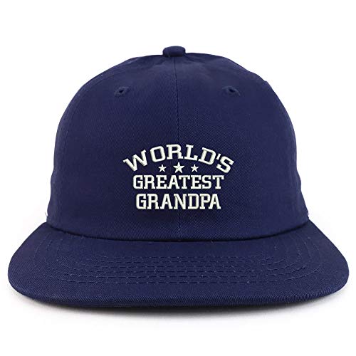 Trendy Apparel Shop World's Greatest Grandpa Low Profile Cotton Snapback Cap