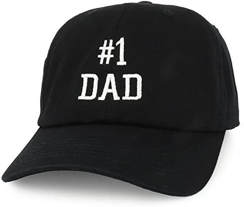 Trendy Apparel Shop Number 1 Dad Embroidered Oversize XXL Soft Cotton Dad Hat