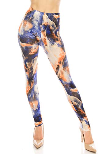 Trendy Apparel Shop Colorful Smoke Cloud One Size Lady Girl's Ankle 9" Leggings