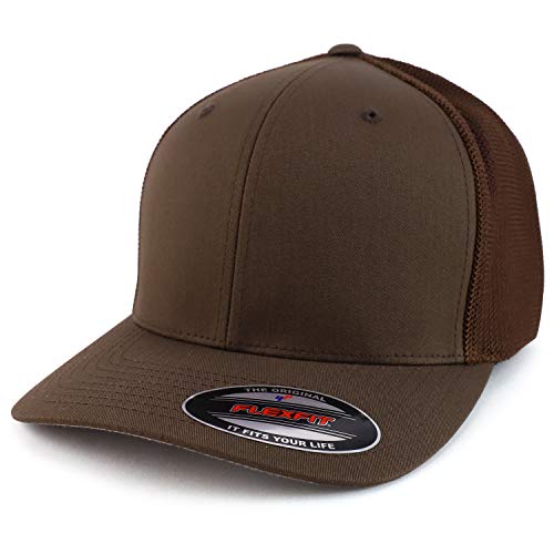 Trendy Apparel Shop 2XL Structured Flex Fitted Trucker Flexfit Baseball Cap