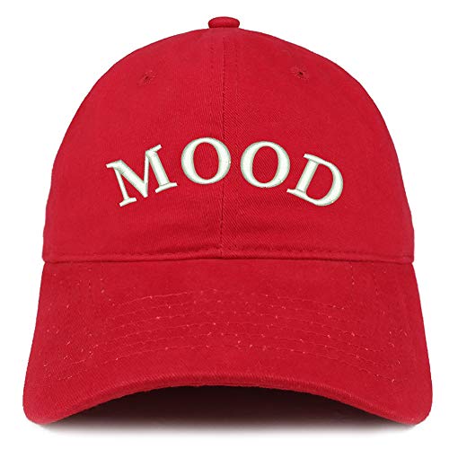 Trendy Apparel Shop Mood Embroidered Soft Crown 100% Brushed Cotton Cap