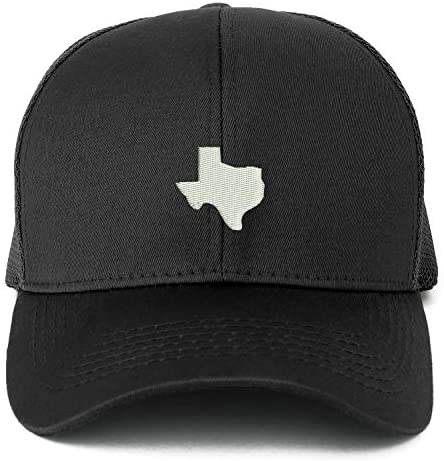 Trendy Apparel Shop XXL Texas State Embroidered Structured Trucker Mesh Cap