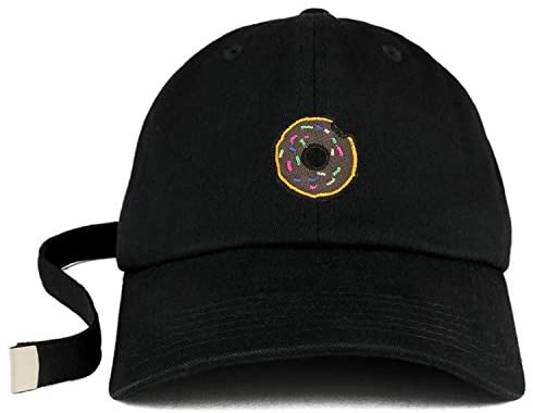 Trendy Apparel Shop Donut Patch Unstructured Extra Long Strap Dad Hat