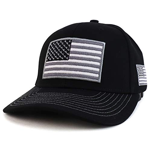 Trendy Apparel Shop 3D USA Flag Embroidered Structured Snapback Baseball Cap