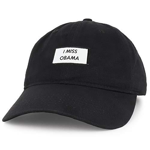 Trendy Apparel Shop I Miss Obama Woven Patch Cotton Dad Hat