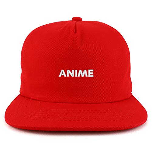 Trendy Apparel Shop Anime Cotton Unstructured Flatbill Snapback Cap