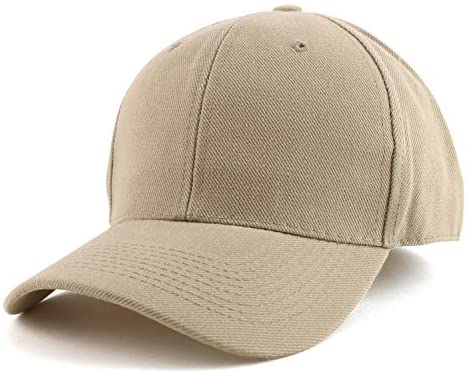 Trendy Apparel Shop Big Size Oversized Plain Structured Fitted Baseball Cap