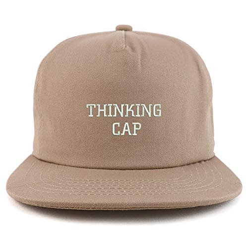 Trendy Apparel Shop Thinking Cap Unstructured Flatbill Snapback Cap