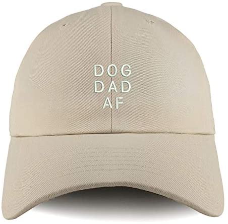 Trendy Apparel Shop Dog Dad AF Solid Adjustable Unstructured Dad Hat