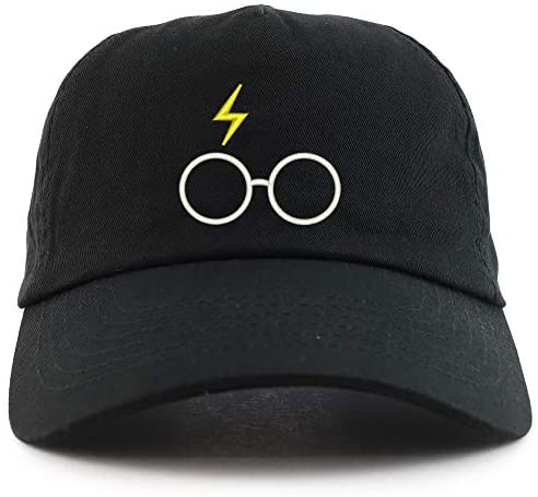 Trendy Apparel Shop Harry Glasses Embroidered 5 Panel Unstructured Soft Crown Baseball Cap