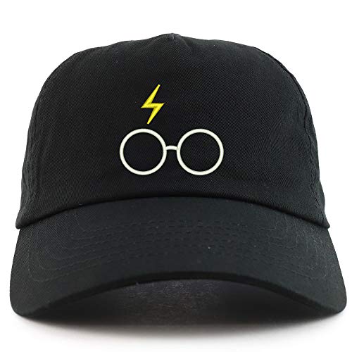 Trendy Apparel Shop Harry Glasses Embroidered 5 Panel Unstructured Soft Crown Baseball Cap