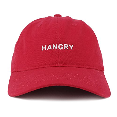Trendy Apparel Shop Hangry Embroidered 100% Cotton Adjustable Cap